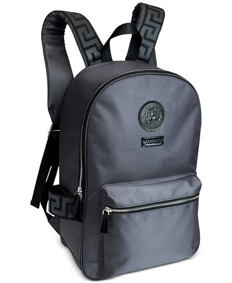 versace blue leather backpack|Versace with backpack macy's.